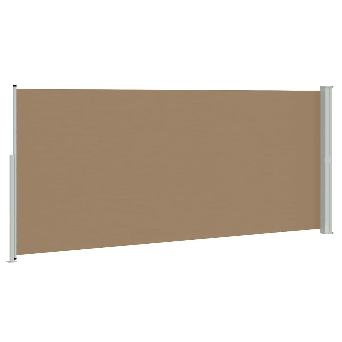 Retractable Side Awning Steel 220 x 500 cm Polyester Taupe