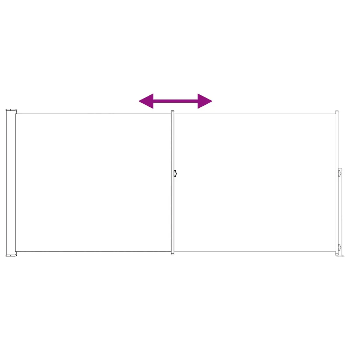 Retractable Side Awning Steel 220 x 500 cm Polyester Taupe