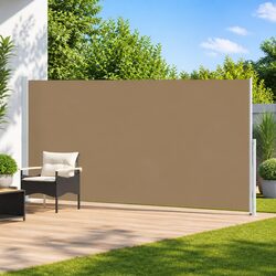 Durable Retractable Side Awning 200 x 600 cm Taupe