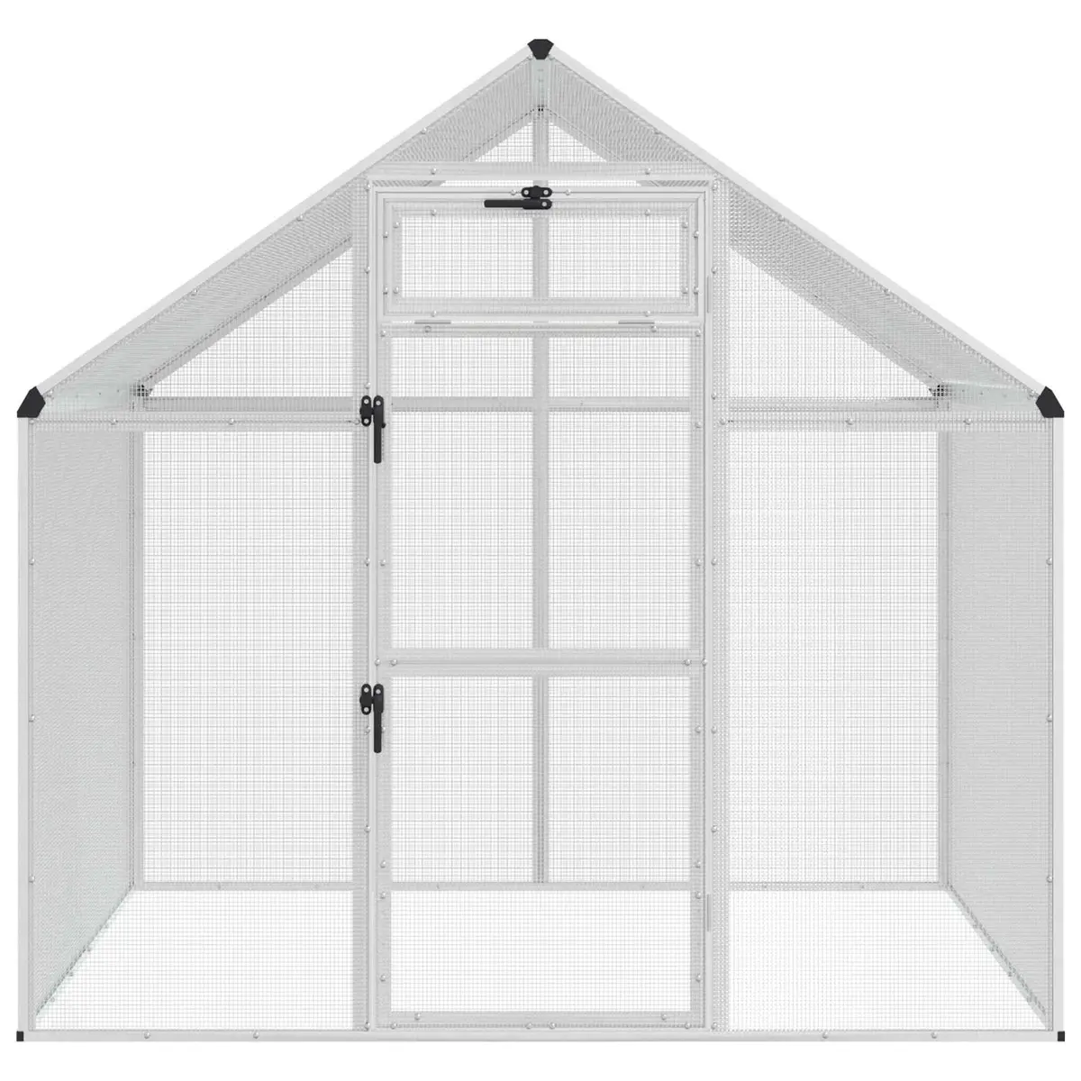 Large Silver Outdoor Bird Cage for Secure Living