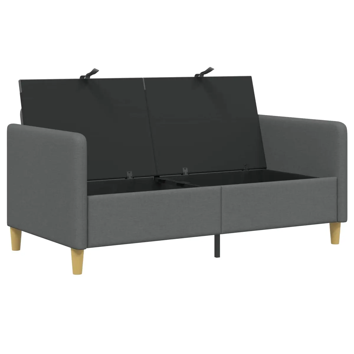 Storage Sofa Polyester 152cm Dark Grey