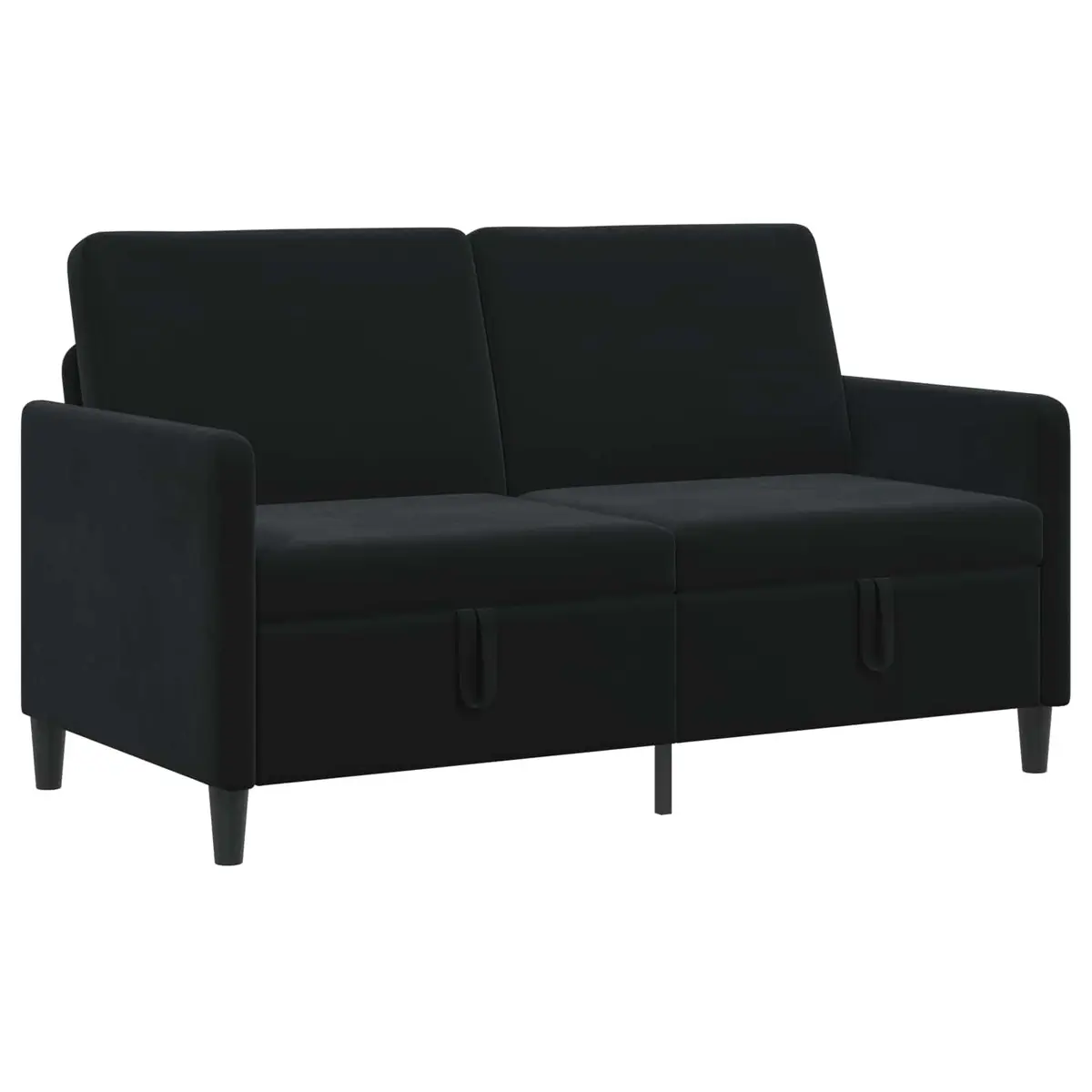 Black Sofa with Lift-Up Storage for Living Room