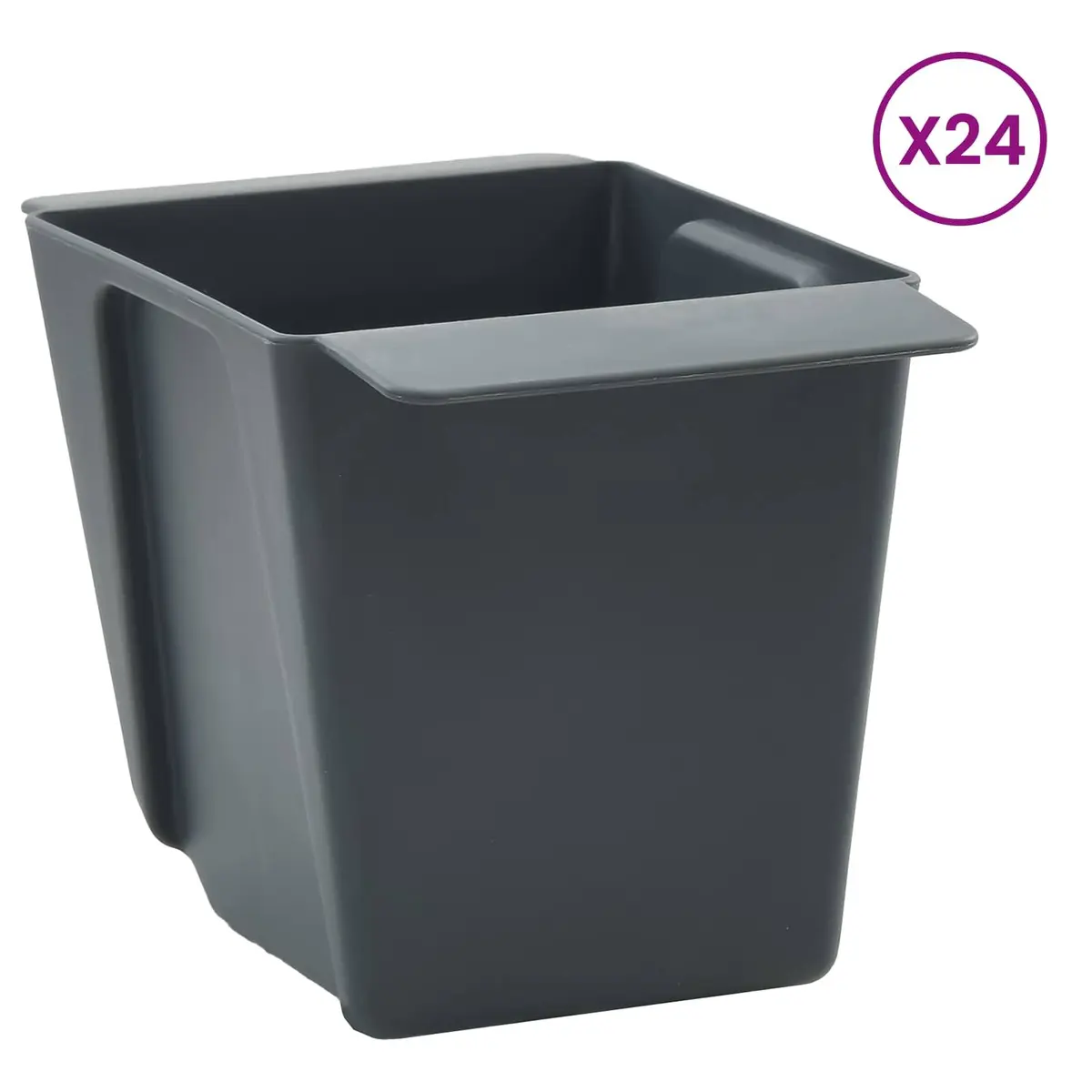Flower Boxes for Euro Pallets 12 pcs Grey 13.5 x 9 x 9.5 cm Garden Planter