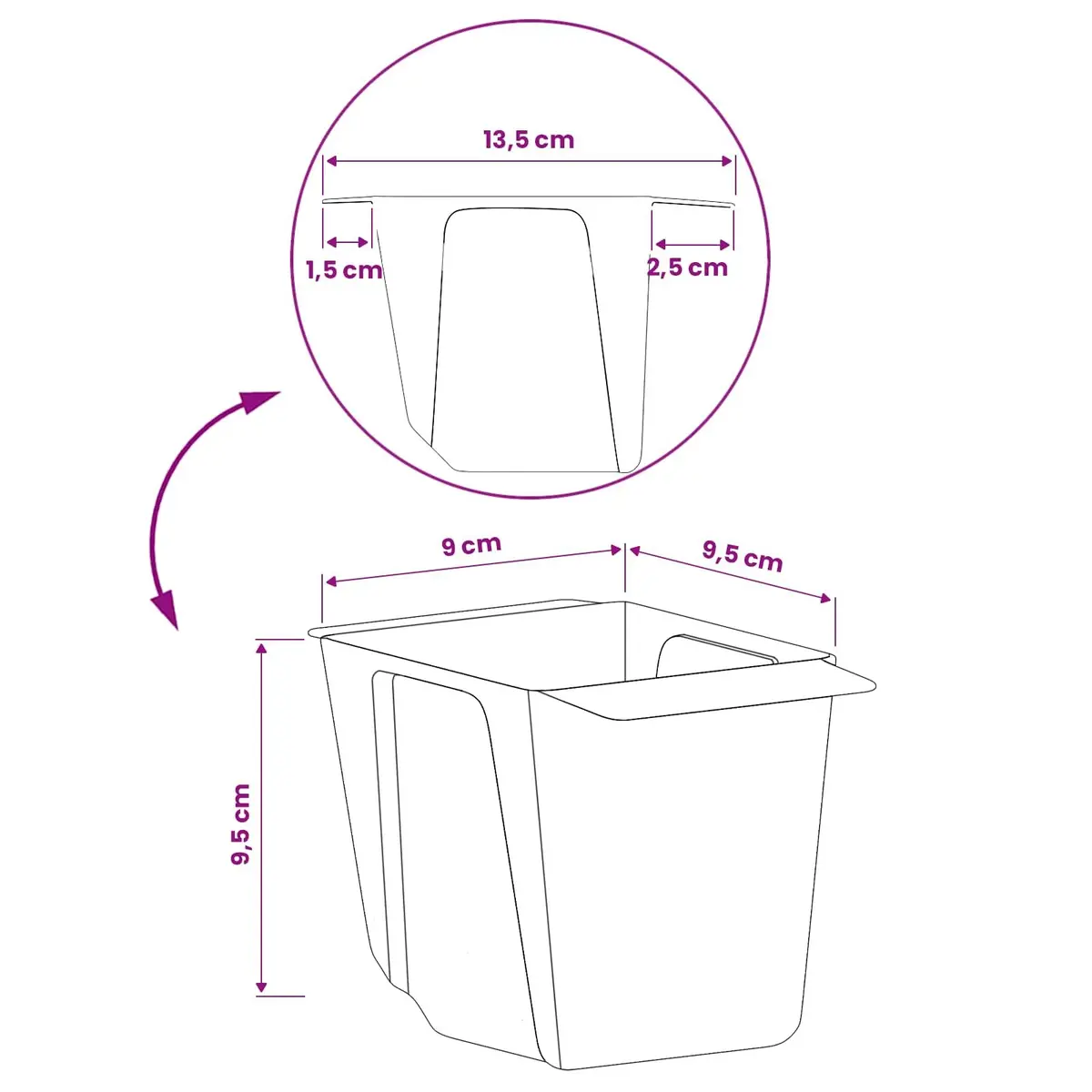 Flower Boxes for Euro Pallets 12 pcs Grey 13.5 x 9 x 9.5 cm Garden Planter