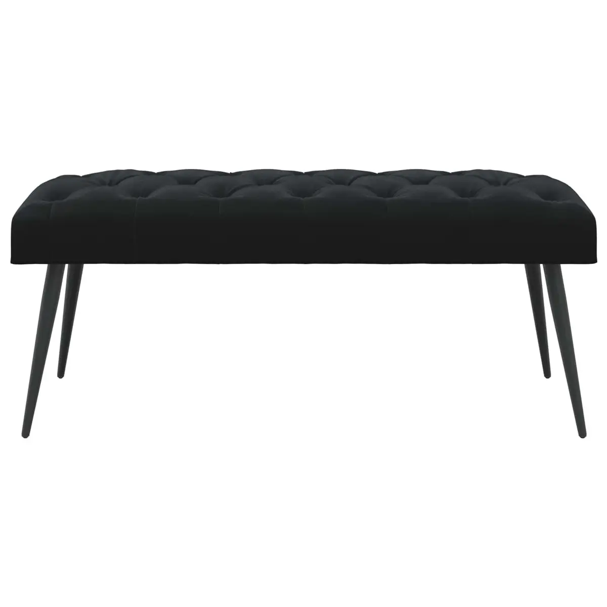 Button Tufted Velvet Bench with Foam Cushion