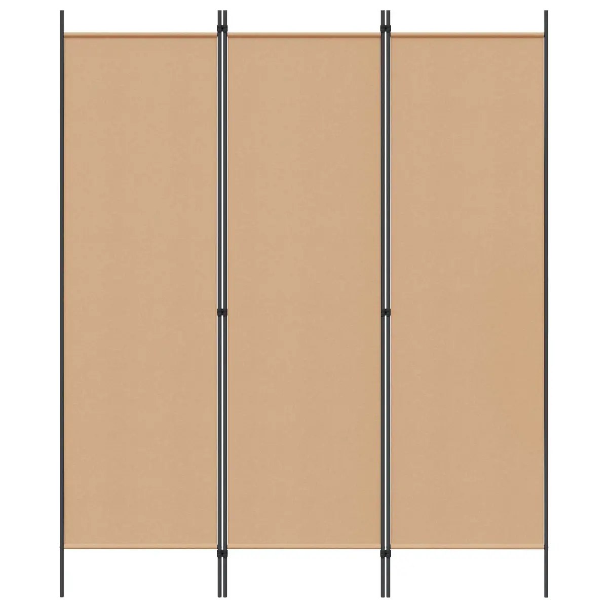 Beige Fabric Room Divider 150 x 180 cm Foldable Screen