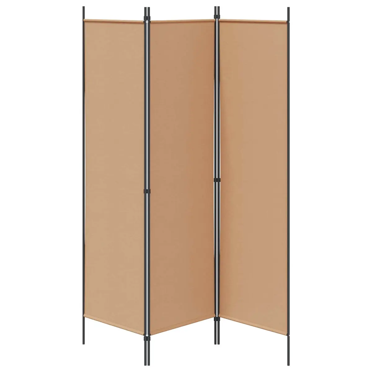 Beige Fabric Room Divider 150 x 180 cm Foldable Screen