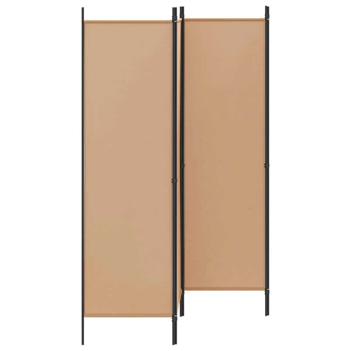 4-Panel Room Divider Folding Partition Screen Beige 200 x 180 cm Privacy