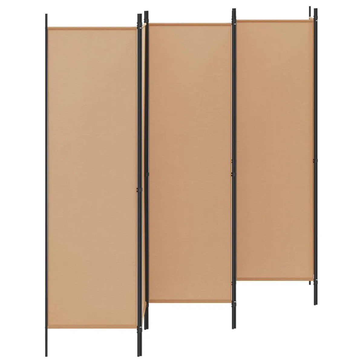 Beige Folding Privacy Screen with 6 Adjustable Panels
