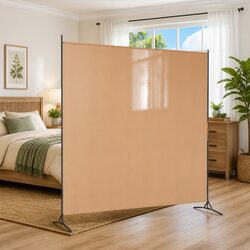 Single Panel Room Divider Foldable Fabric Privacy Screen Bedroom Living Space