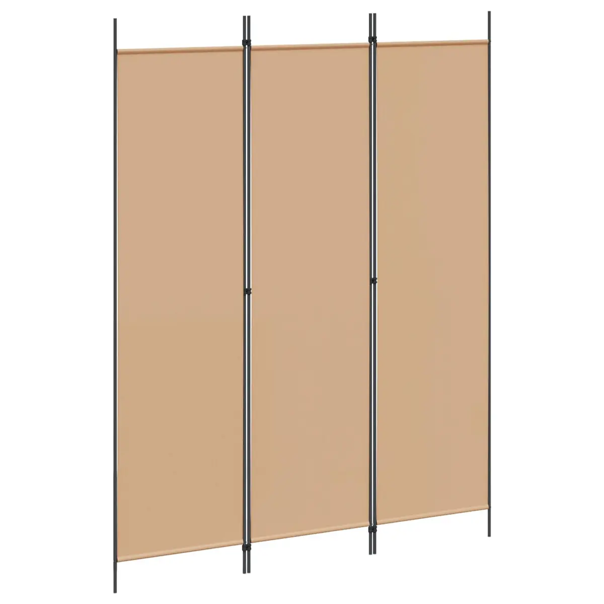 Beige 3-Panel Folding Room Divider for Indoor Privacy