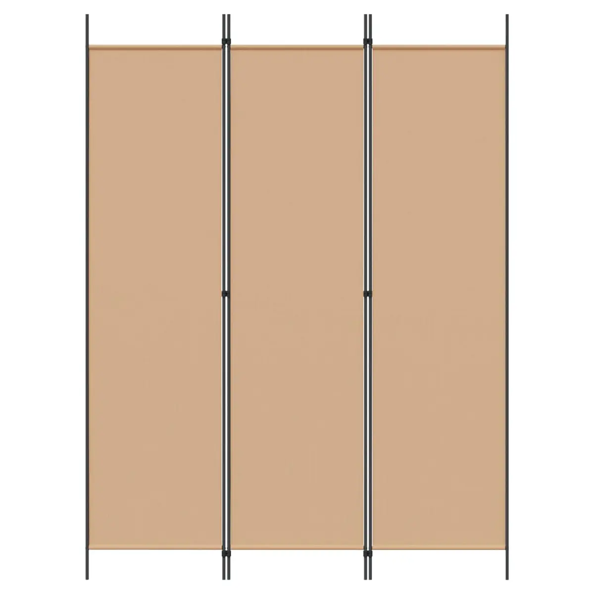 Beige 3-Panel Folding Room Divider for Indoor Privacy
