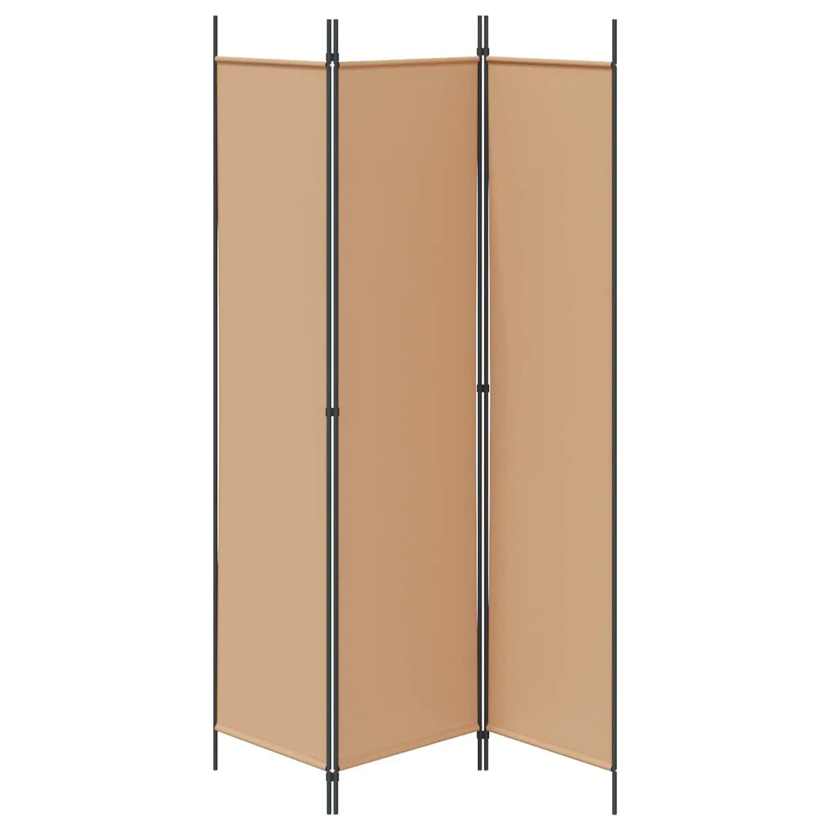 Beige 3-Panel Folding Room Divider for Indoor Privacy