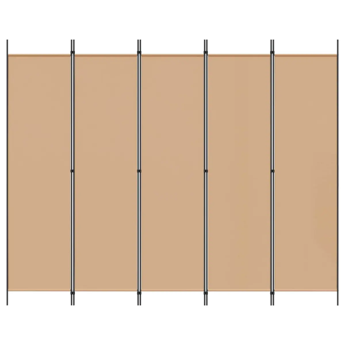 5-Panel Folding Privacy Screen with Durable Fabric