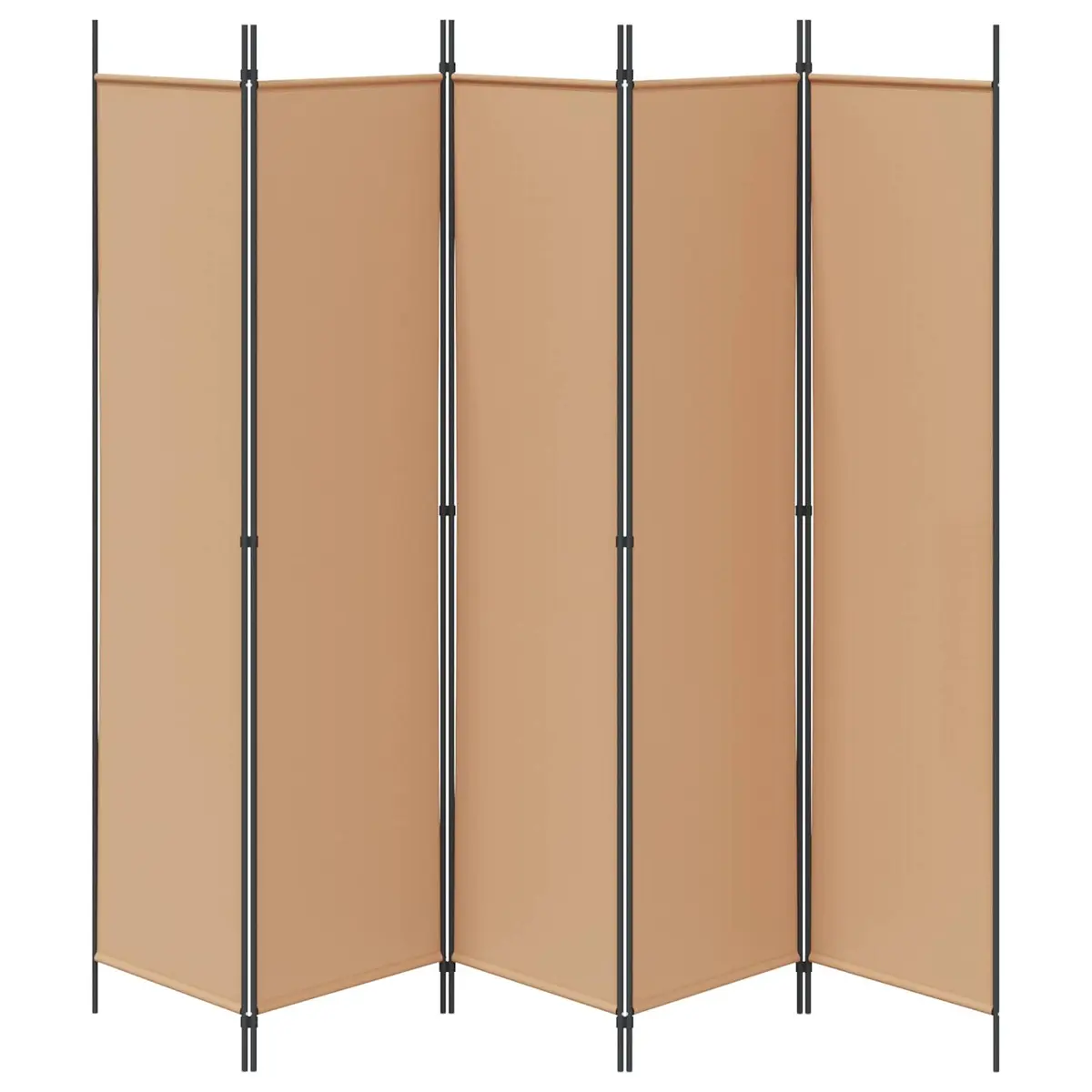 5-Panel Folding Privacy Screen with Durable Fabric