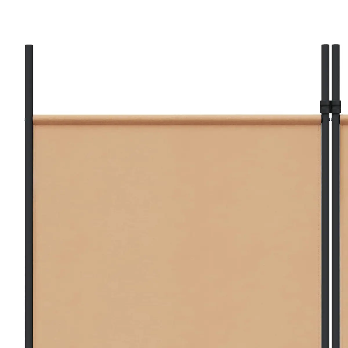 Room Divider 6-Panel Folding Screen Beige 300 x 220 cm Fabric Privacy Partition