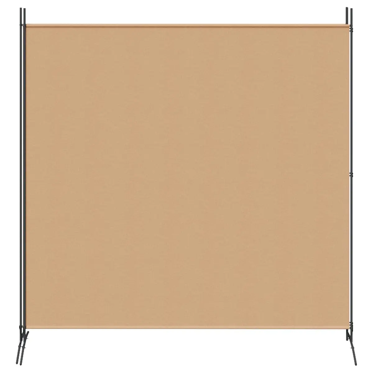 Beige 2-Panel Folding Room Divider with Sturdy Frame
