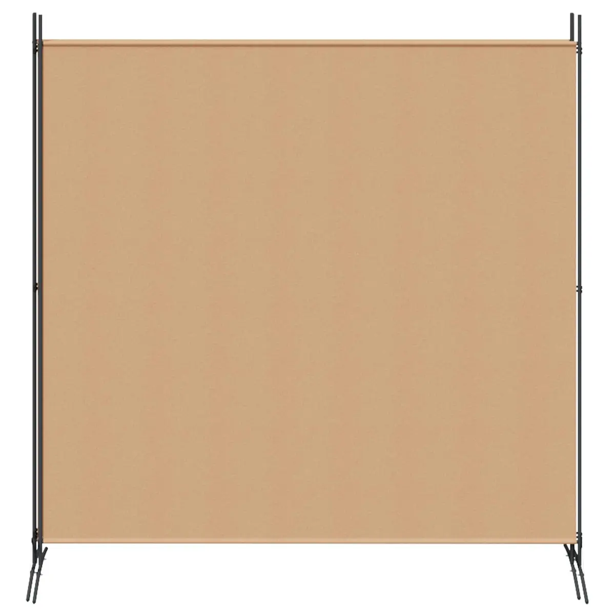 Room Divider 4-Panel Folding Screen Beige Fabric Partition 525 x 180 cm