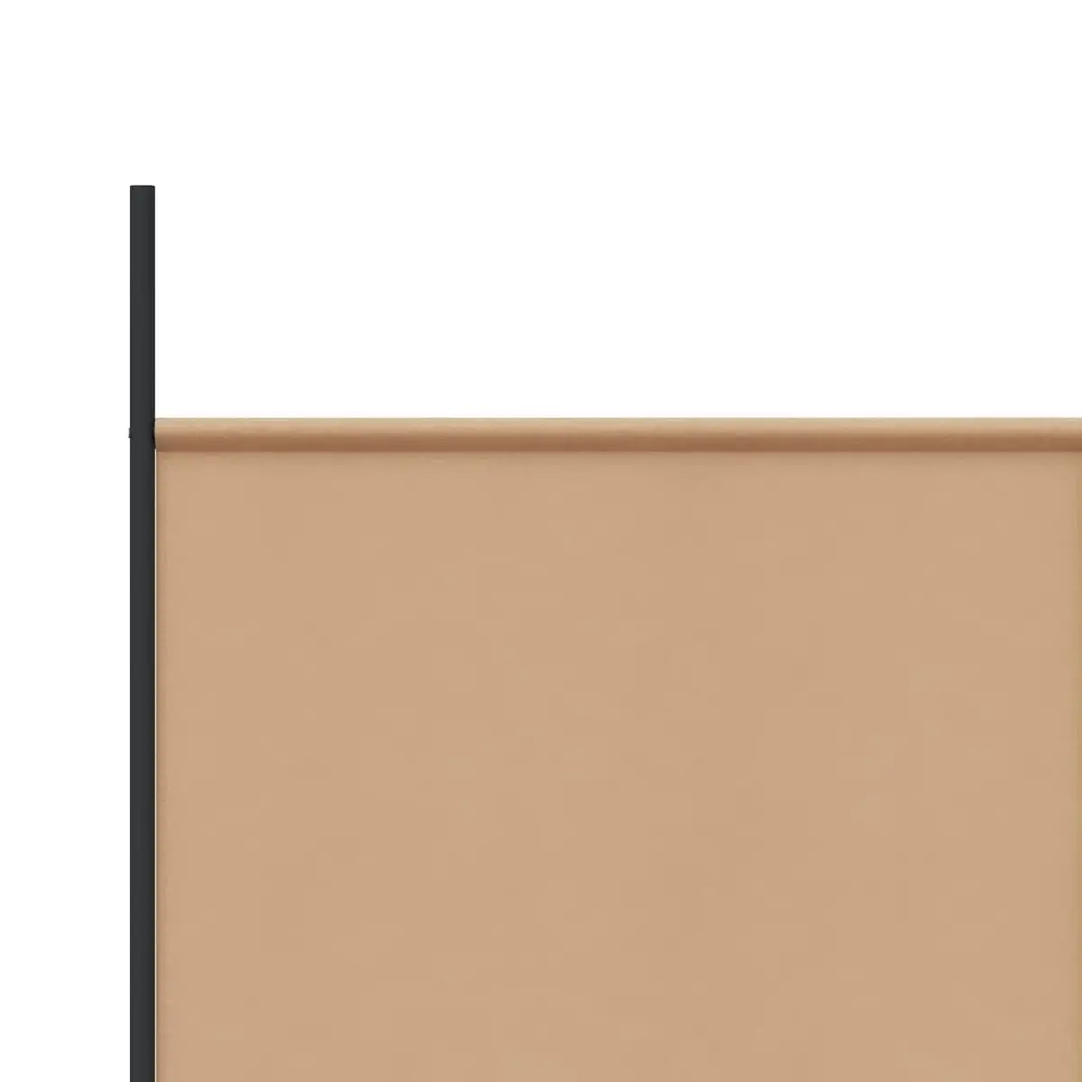 Room Divider 4-Panel Folding Screen Beige Fabric Partition 525 x 180 cm