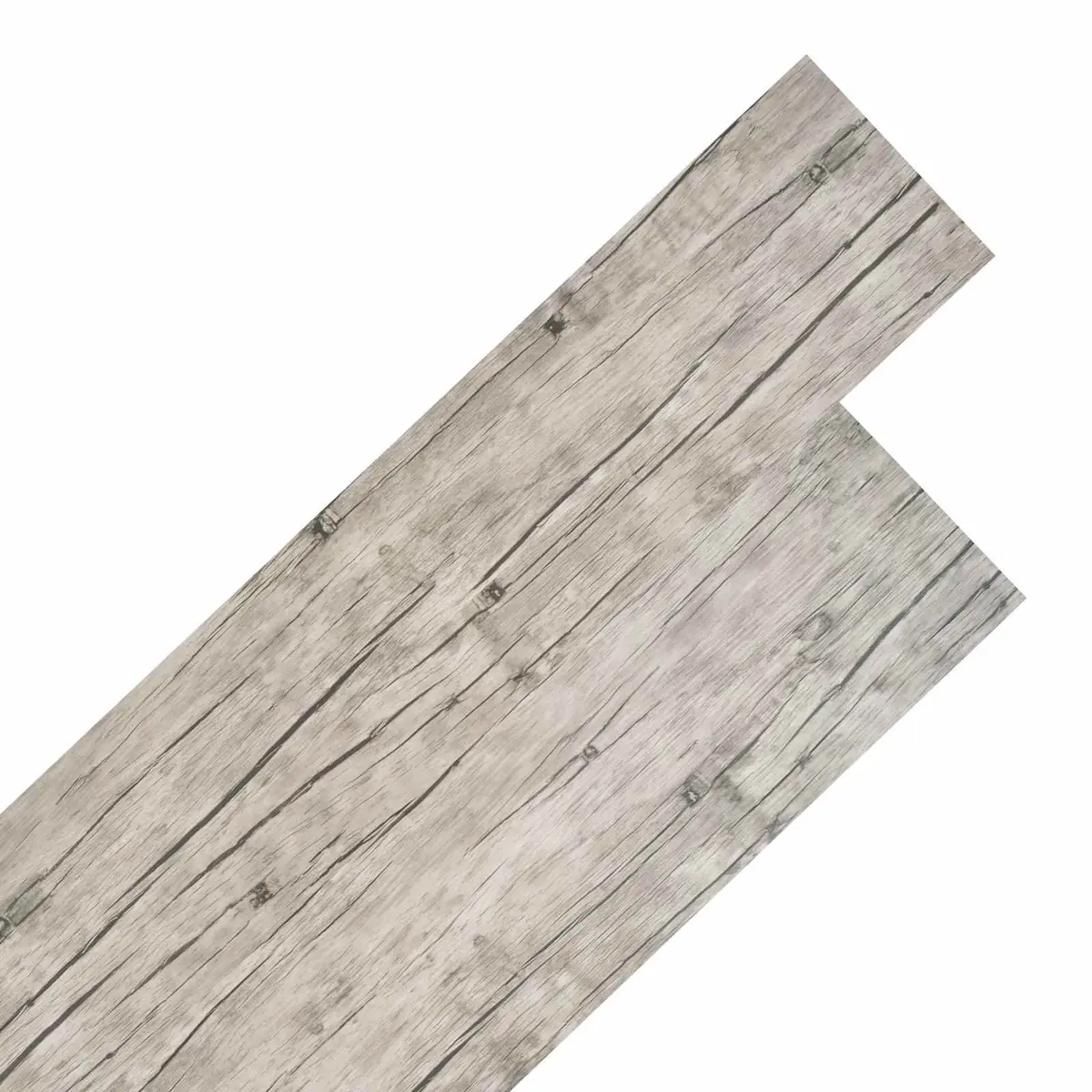 Self-Adhesive PVC Flooring Planks 18 Pieces Grey Indoor Modern Floor Covering