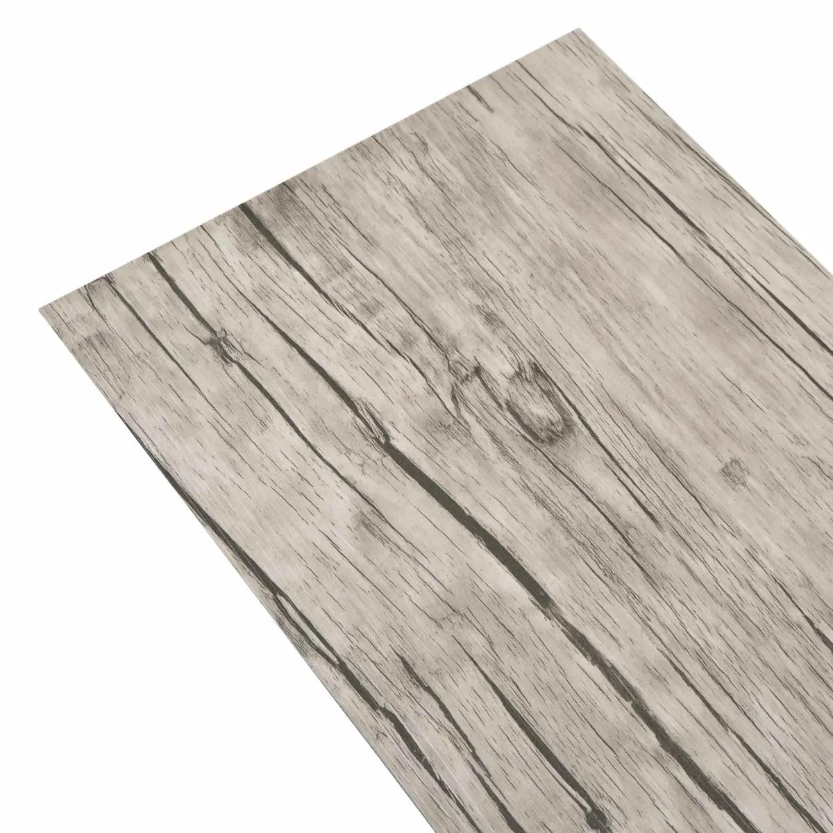 Self-Adhesive PVC Flooring Planks 18 Pieces Grey Indoor Modern Floor Covering