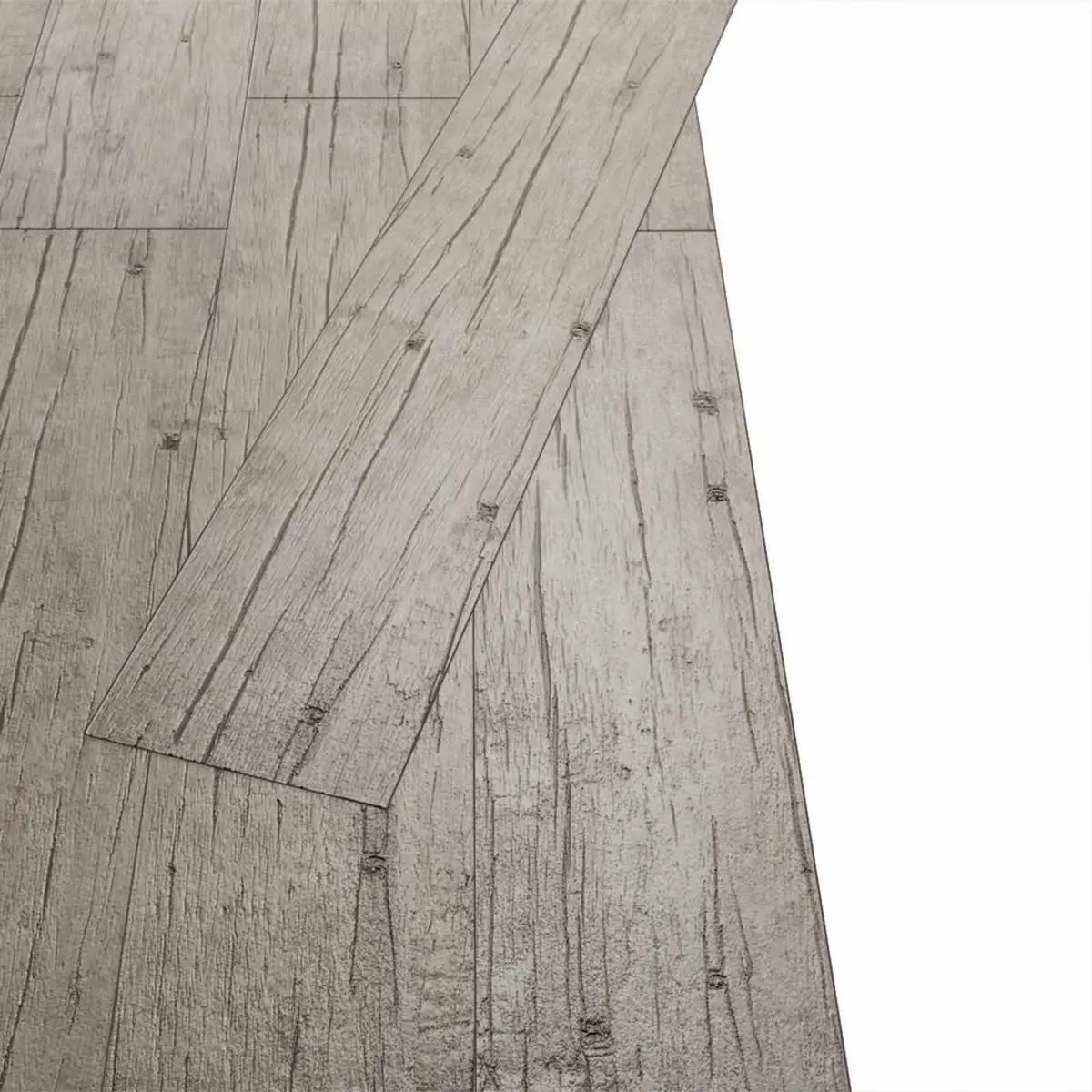 Self-Adhesive PVC Flooring Planks 18 Pieces Grey Indoor Modern Floor Covering