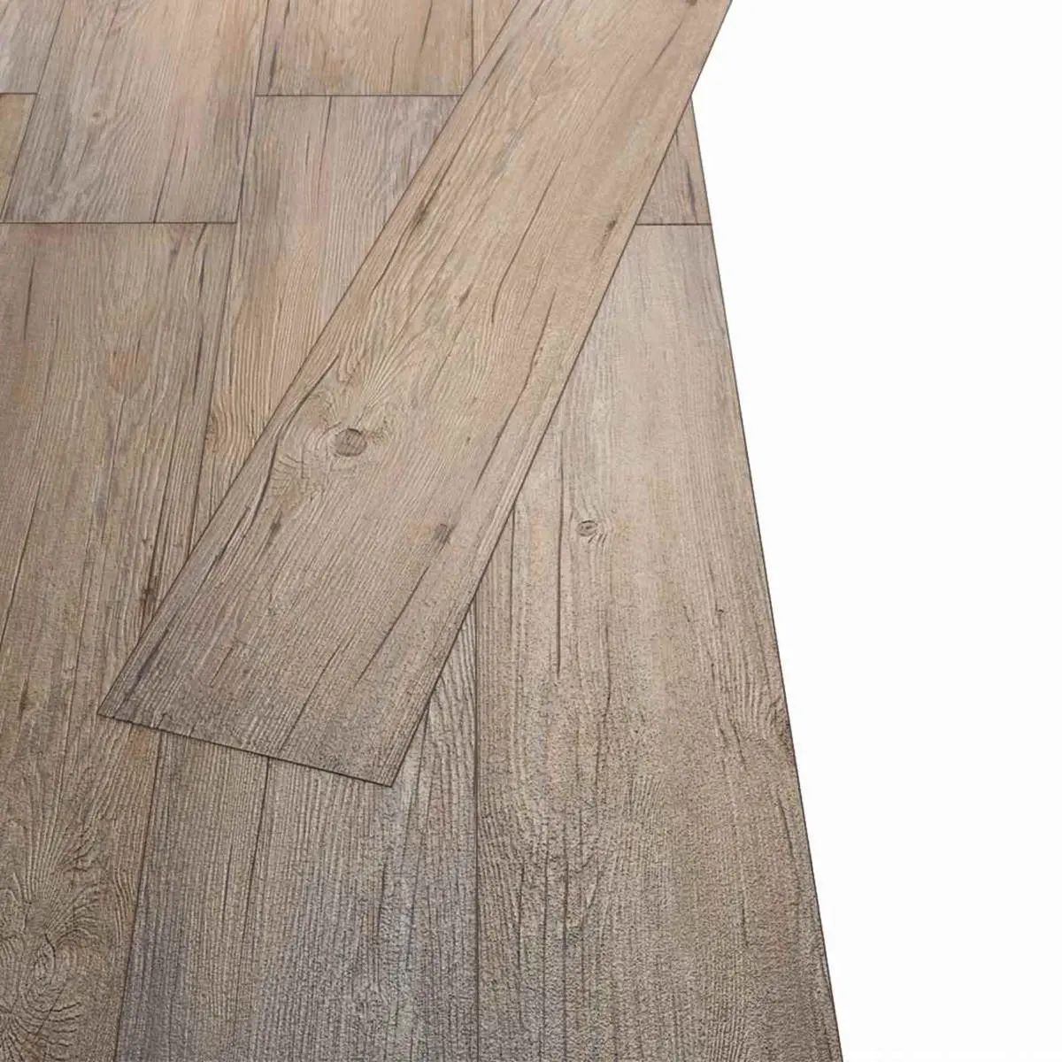 Self-Adhesive PVC Flooring Planks 18 pcs Brown Indoor Floor Tiles 5.26 m²