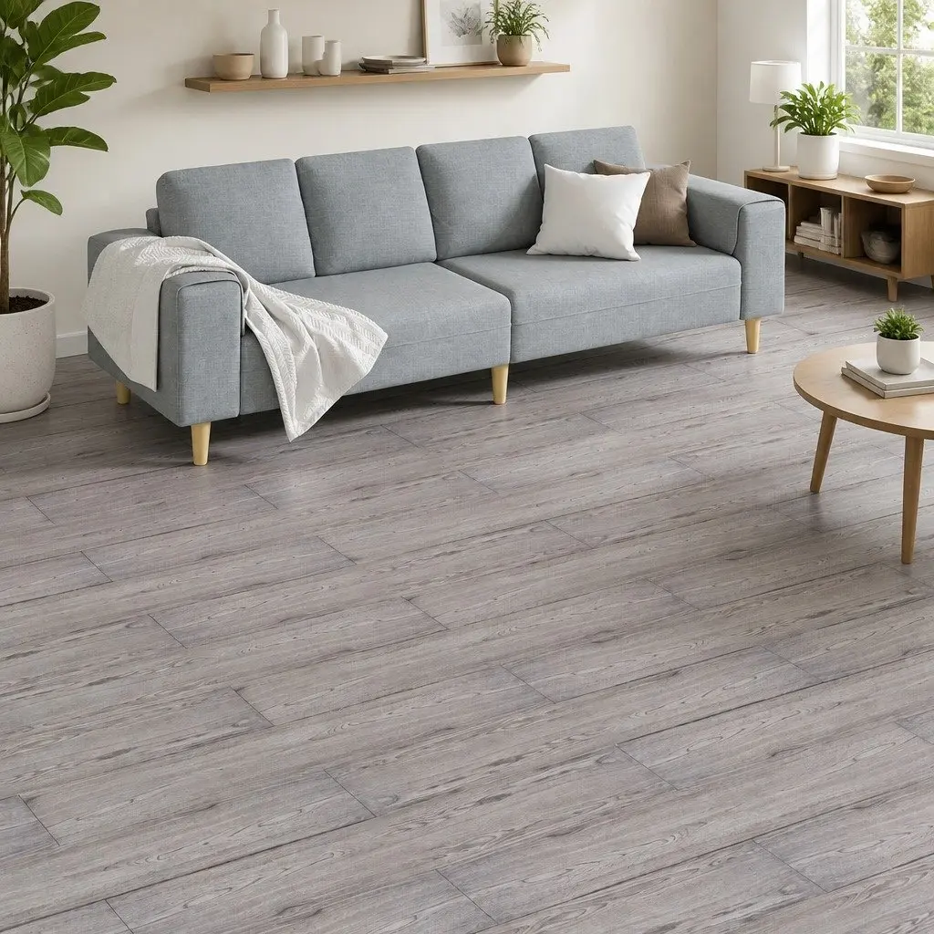 Dark Grey Self-Adhesive PVC Flooring Planks