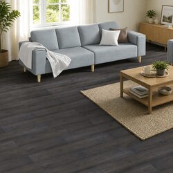 Durable Self-Adhesive PVC Flooring Planks 18 Pieces Dark Grey