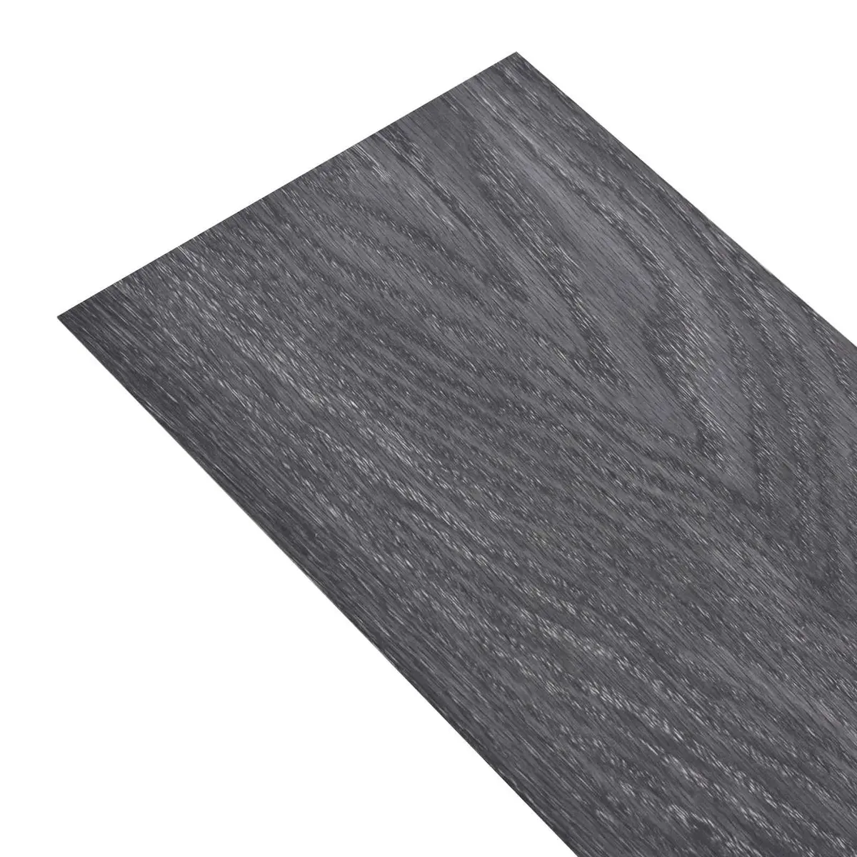 Self-Adhesive PVC Flooring Planks 36 Pieces Black White Indoor Floor Covering