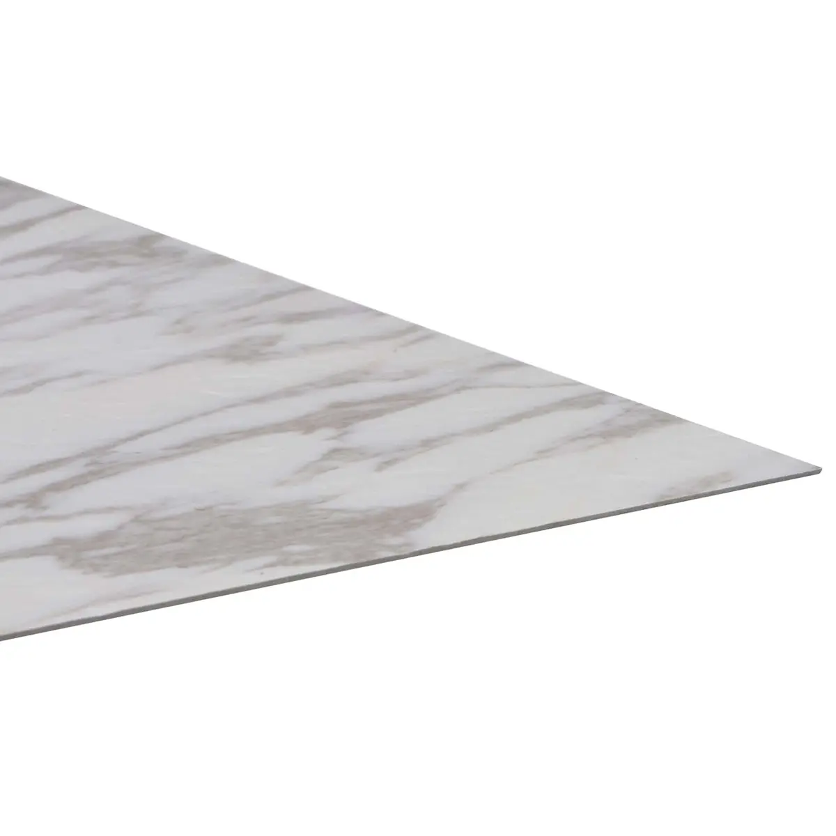 Self-Adhesive PVC Flooring Planks White Marble Indoor 5.11 m²