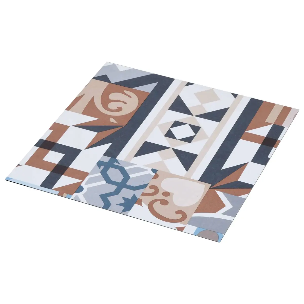 Self-Adhesive PVC Flooring Planks 5.11 m² Indoor Home Renovation 55 Pieces