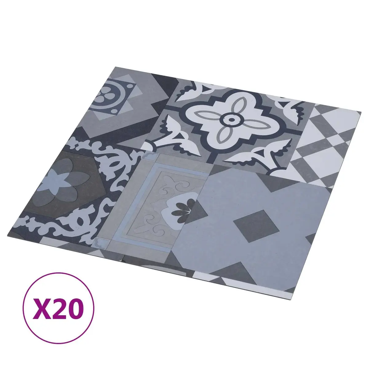 Self-Adhesive Flooring Planks PVC 30.5 x 30.5 cm Wood Look Multicolour