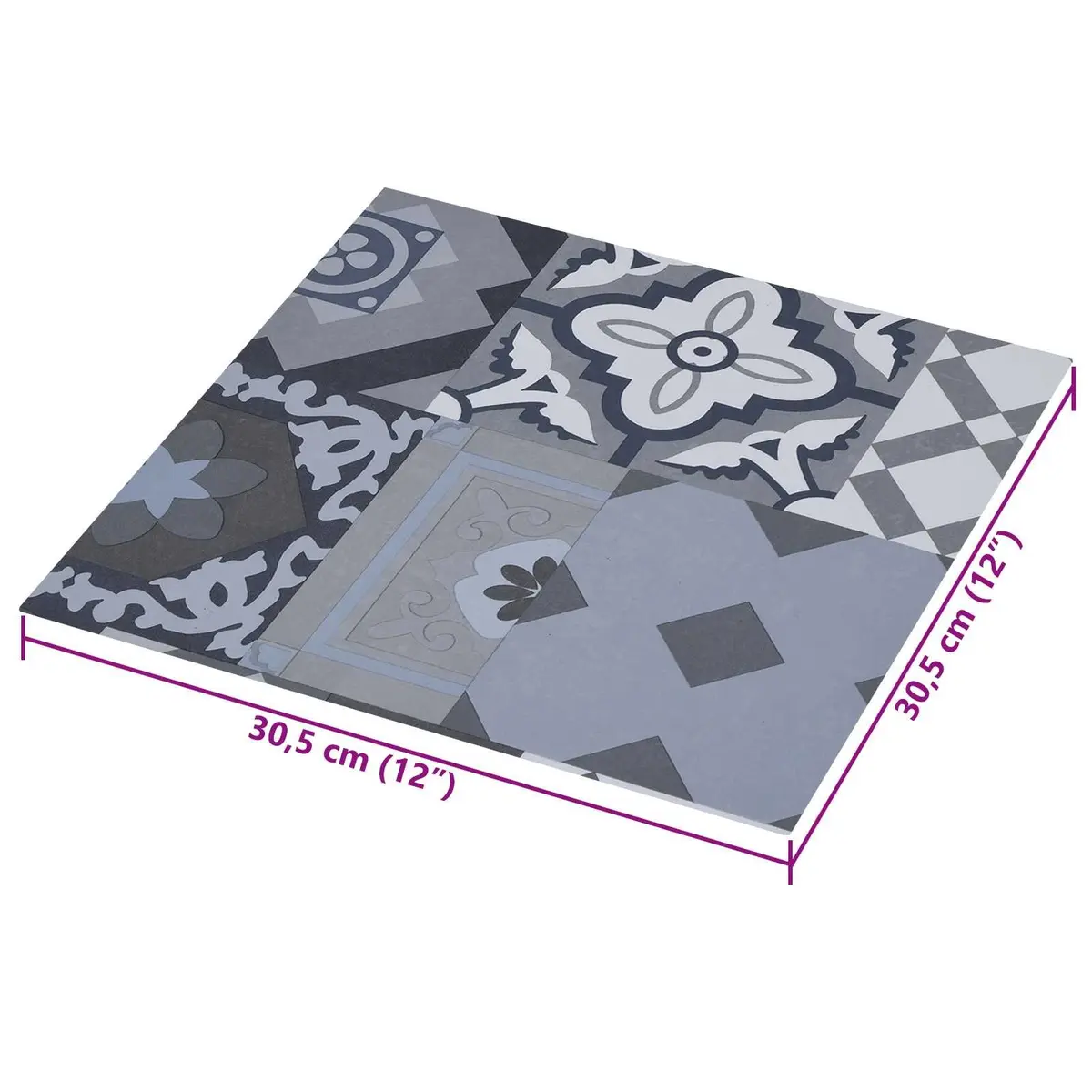Self-Adhesive Flooring Planks PVC 30.5 x 30.5 cm Wood Look Multicolour