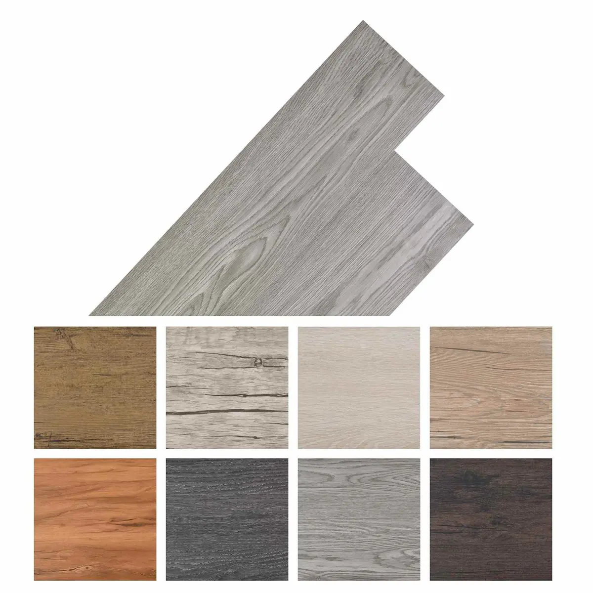 PVC Flooring Planks 18 pcs Dark Grey Self-Adhesive Indoor 2.51 m² Rigid