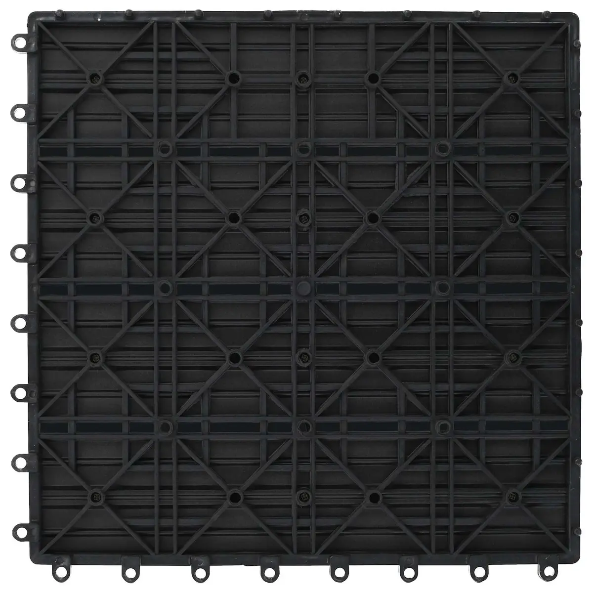 Decking Tile Wood-Plastic Composite 30x30cm Grey 11 Piece Interlocking Outdoor Garden Patio Floor