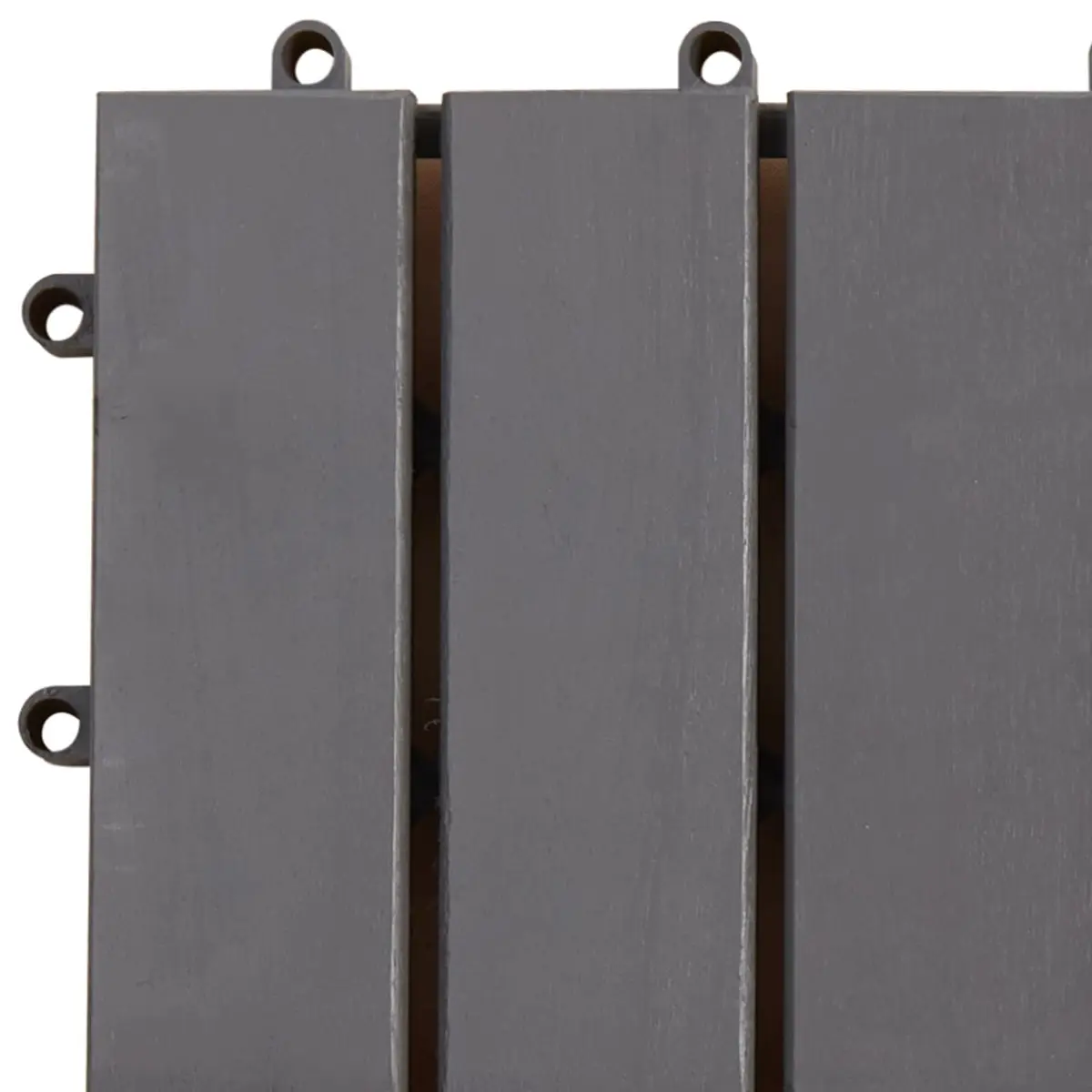 Decking Tile Solid Acacia Hardwood 30 x 30 cm Grey Interlocking Square 10 Piece