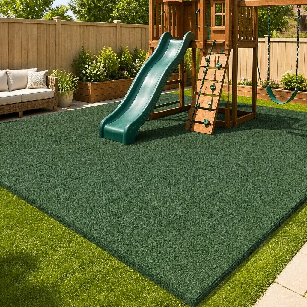 Outdoor Fall Protection Tiles 50 x 50 cm 6 Pack