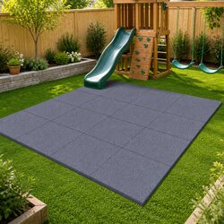 High-Quality Fall Protection Tiles 6 pcs Grey 50 x 50 cm