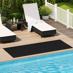 Heavy-Duty Outdoor Rubber Floor Mat 1 x 2 m Black
