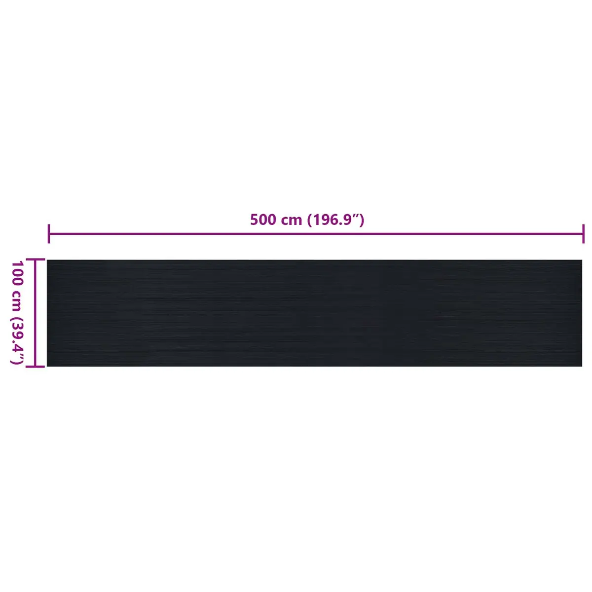 Black Rubber Floor Mat 1 x 5 m for Outdoor & Indoor Use
