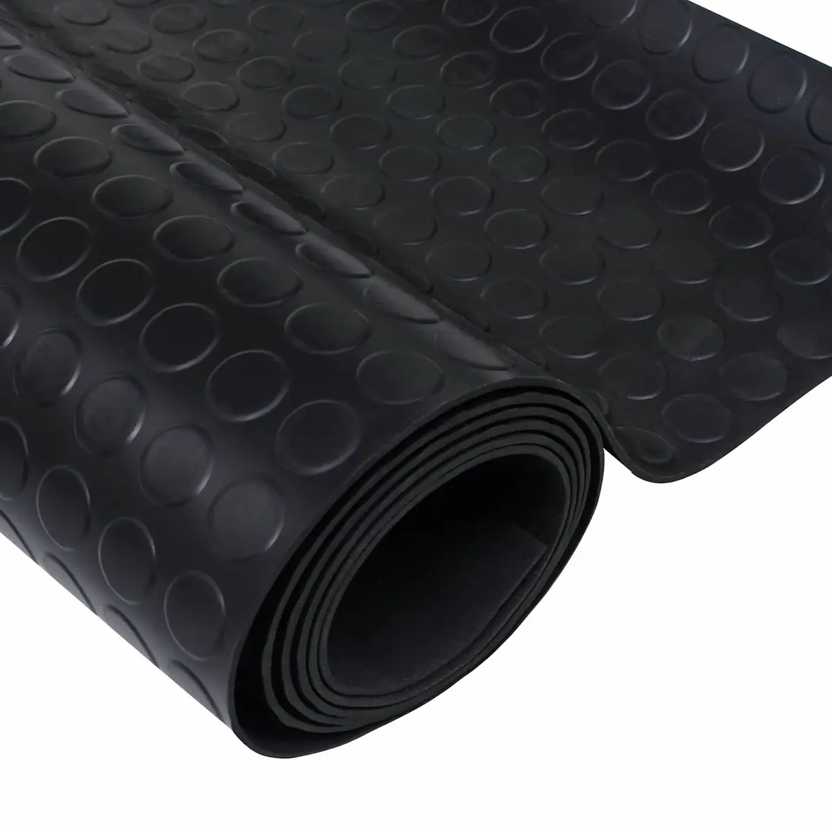 Rubber Floor Mat 1 x 2 m Black Flexible Durable