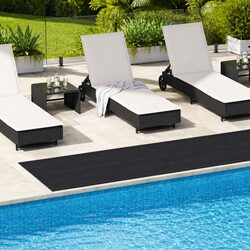 Durable Outdoor Rubber Floor Mat - 1 x 5 m, Black