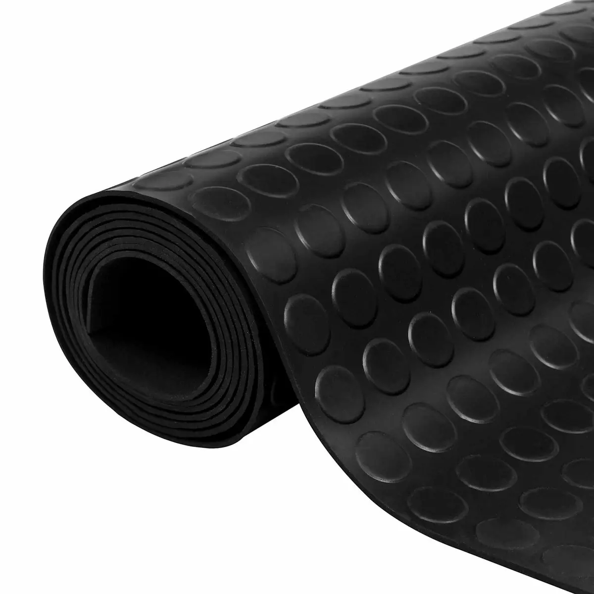 Outdoor Rubber Floor Mat Black 1 x 5 m Flexible Durable Garden Patio Protective