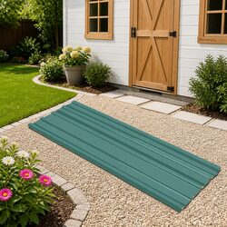 12-Piece Green Galvanised Steel Roof Panels 129 x 45 cm