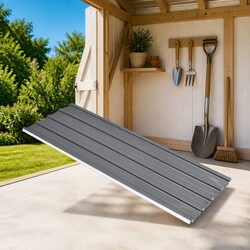 Roof Panel 12 pcs Grey 129 x 45 cm Galvanised Steel Sheets Corrugated