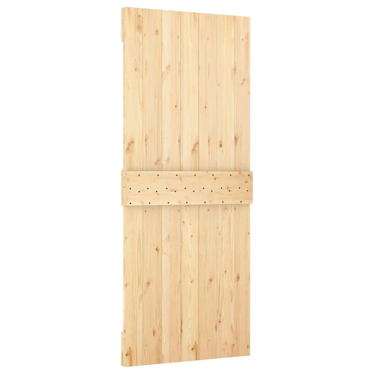 Solid Pine Wood Interior Door 85 x 210 cm Modern Minimalist Design Natural