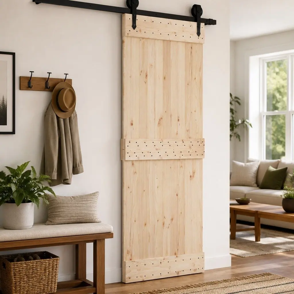 Solid Pine Wood Interior Door 90 x 210 cm