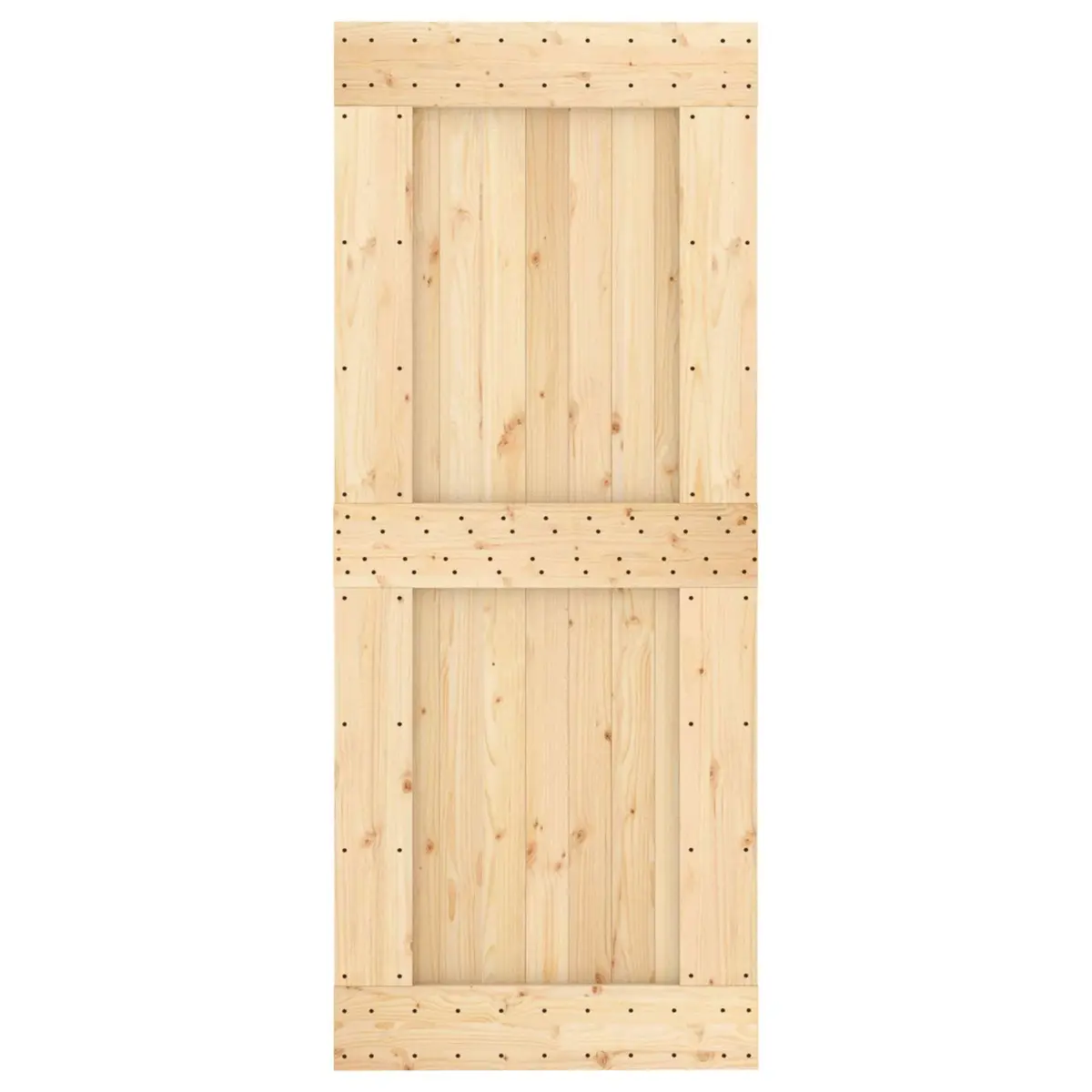 Natural Brown Solid Pine Wood Door 85 x 210 cm