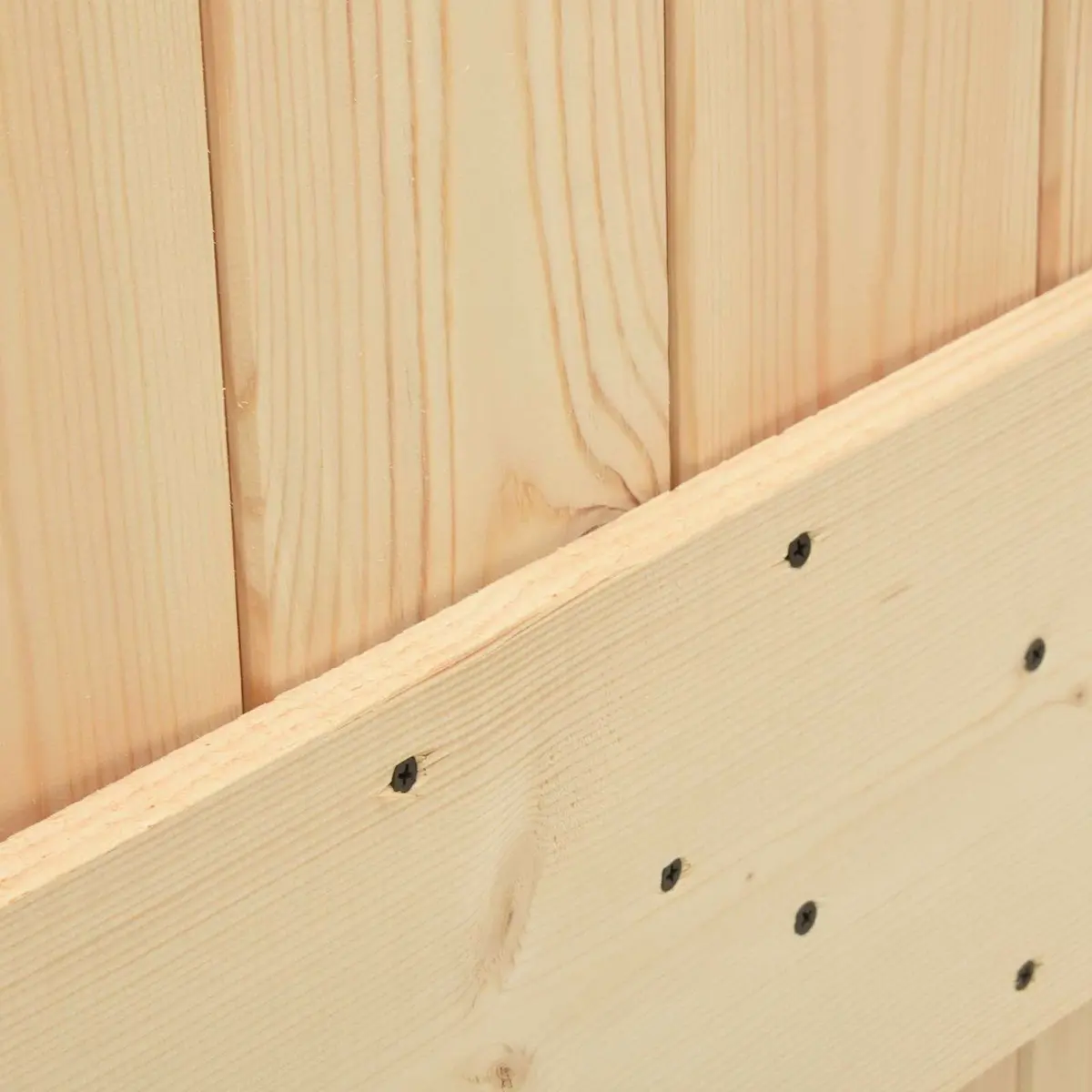 Natural Brown Solid Pine Wood Door 85 x 210 cm